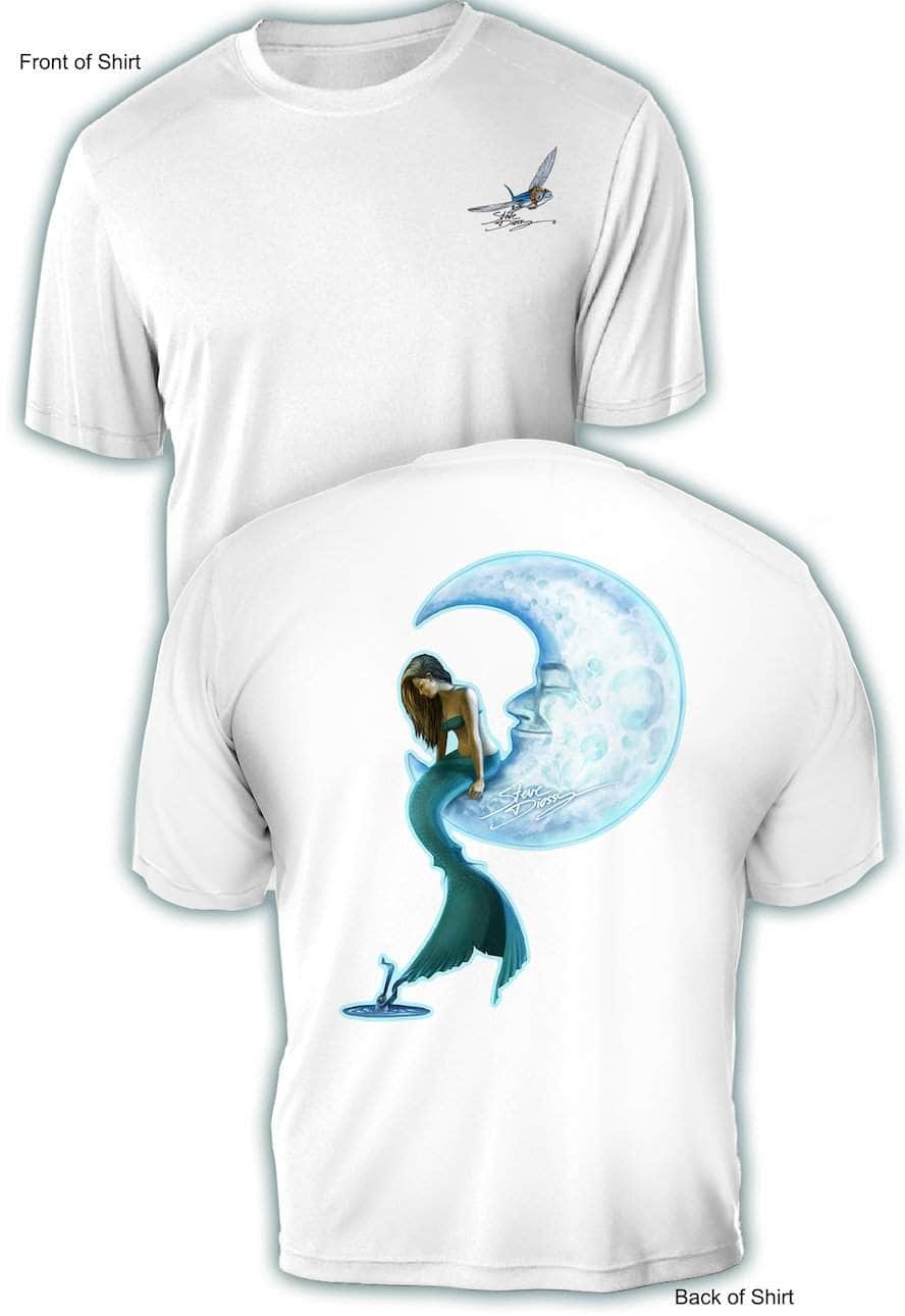 Mermaid in the Moon - UV Sun Protection Shirt - 100% Polyester - Short Sleeve UPF 50